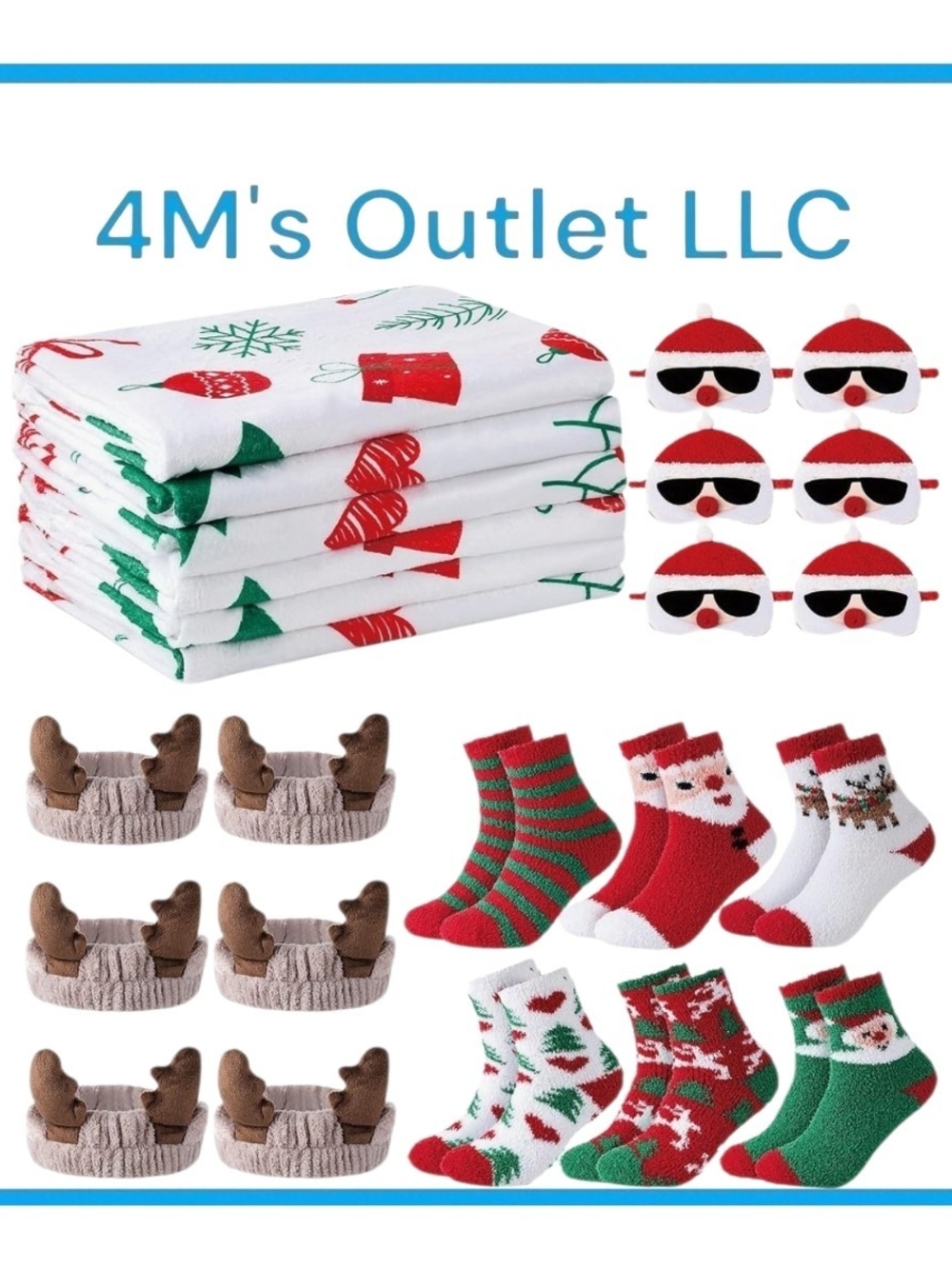 6 Person XMAS Sleepover Party Supplies